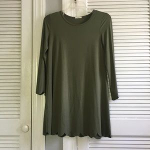Green scallop boutique dress- worn once!